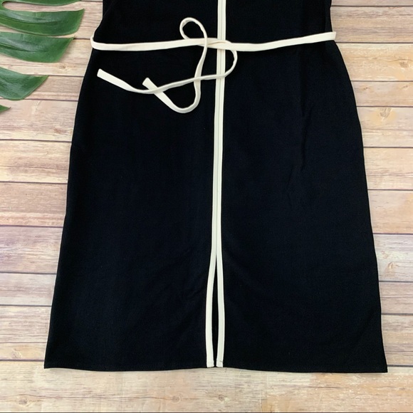 Talbots black and cream ponte knit sheath dress - Picture 4 of 10